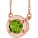 Claw-Prong Solitaire Bezel-Style Necklace or Center