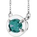 Claw-Prong Solitaire Bezel-Style Necklace or Center