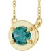 Claw-Prong Solitaire Bezel-Style Necklace or Center