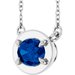 Claw-Prong Solitaire Bezel-Style Necklace or Center