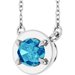 Claw-Prong Solitaire Bezel-Style Necklace or Center