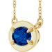 Claw-Prong Solitaire Bezel-Style Necklace or Center