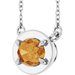 Claw-Prong Solitaire Bezel-Style Necklace or Center