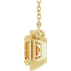 Claw-Prong Solitaire Bezel-Style Necklace or Center