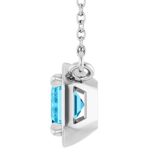 Claw-Prong Solitaire Bezel-Style Necklace or Center