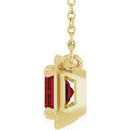 Claw-Prong Solitaire Bezel-Style Necklace or Center