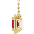 Claw-Prong Solitaire Bezel-Style Necklace or Center