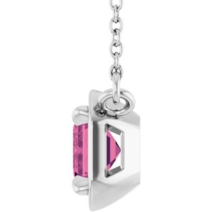Claw-Prong Solitaire Bezel-Style Necklace or Center