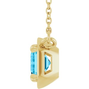Claw-Prong Solitaire Bezel-Style Necklace or Center