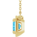 Claw-Prong Solitaire Bezel-Style Necklace or Center