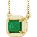 Claw-Prong Solitaire Bezel-Style Necklace or Center