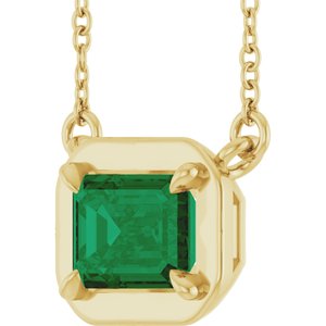 Claw-Prong Solitaire Bezel-Style Necklace or Center
