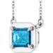 Claw-Prong Solitaire Bezel-Style Necklace or Center