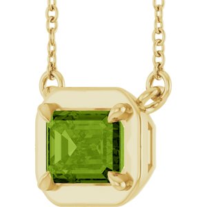 Claw-Prong Solitaire Bezel-Style Necklace or Center