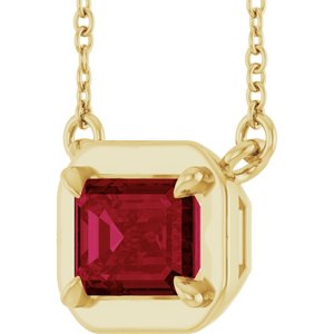 Claw-Prong Solitaire Bezel-Style Necklace or Center