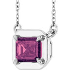 Claw-Prong Solitaire Bezel-Style Necklace or Center