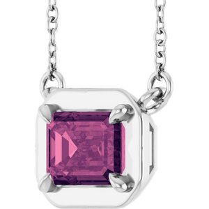 Claw-Prong Solitaire Bezel-Style Necklace or Center