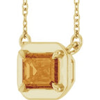 Claw-Prong Solitaire Bezel-Style Necklace or Center