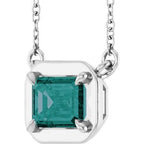 Claw-Prong Solitaire Bezel-Style Necklace or Center