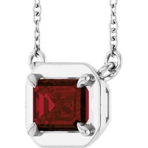 Claw-Prong Solitaire Bezel-Style Necklace or Center