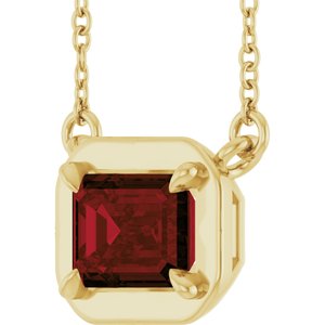 Claw-Prong Solitaire Bezel-Style Necklace or Center