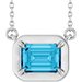 Claw-Prong Solitaire Bezel-Style Necklace or Center