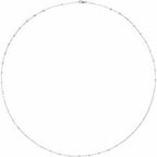 2.5 mm Light Paperclip-Style Starburst Mirror Chain