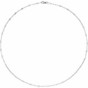 2.5 mm Light Paperclip-Style Starburst Mirror Chain