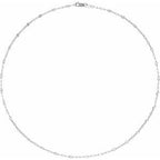 2.5 mm Light Paperclip-Style Starburst Mirror Chain
