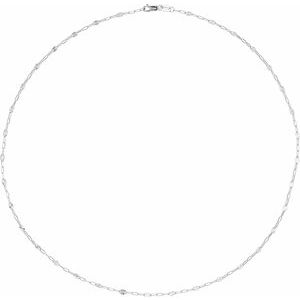 2.5 mm Light Paperclip-Style Starburst Mirror Chain