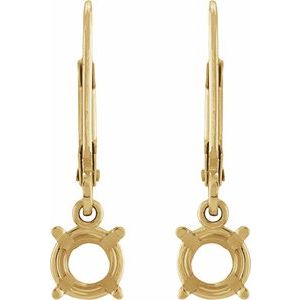 Round 4-Prong Dangle Earrings