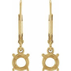 Round 4-Prong Dangle Earrings