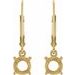 Round 4-Prong Dangle Earrings
