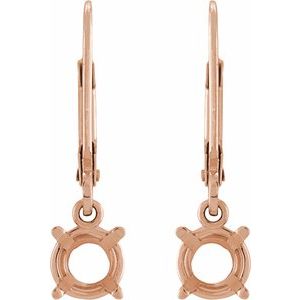 Round 4-Prong Dangle Earrings