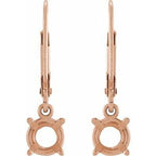 Round 4-Prong Dangle Earrings