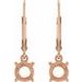 Round 4-Prong Dangle Earrings