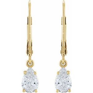 Round 4-Prong Dangle Earrings
