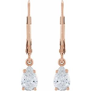 Round 4-Prong Dangle Earrings