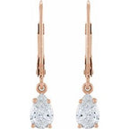 Round 4-Prong Dangle Earrings