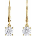 Round 4-Prong Dangle Earrings