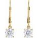 Round 4-Prong Dangle Earrings