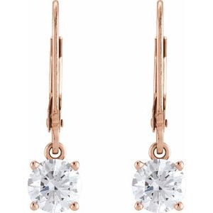 Round 4-Prong Dangle Earrings