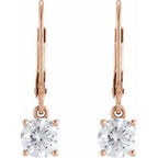 Round 4-Prong Dangle Earrings