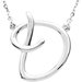 Script Initial Necklace or Center