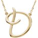 Script Initial Necklace or Center