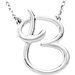 Script Initial Necklace or Center