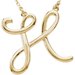 Script Initial Necklace or Center