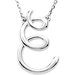 Script Initial Necklace or Center
