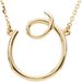 Script Initial Necklace or Center