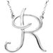 Script Initial Necklace or Center